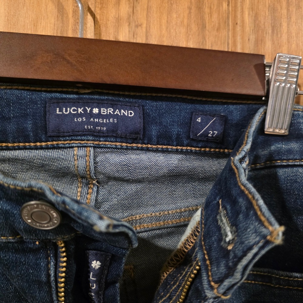 Lucky Brand Skinny Jeans Womens 4/27 Blue Excellent Stretch Medium Wash Denim - Picture 6 of 10